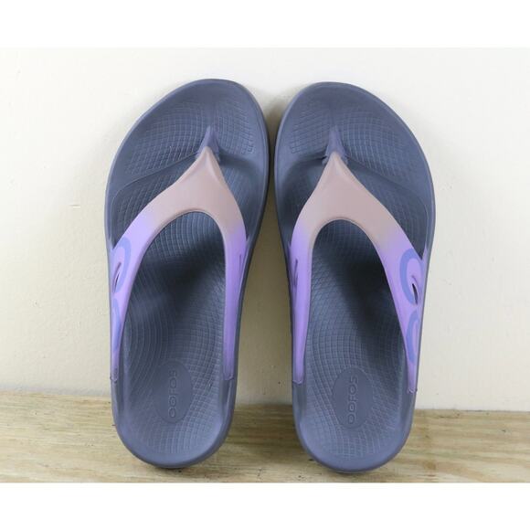 Oofos Ooahh Sport Mens 9 Multicolor Gray Recovery Slide Sandals Flip Flops main image 5